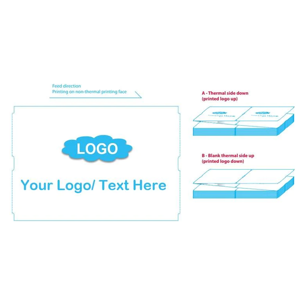 Custom-Direct Thermal visitor/guest passes fan fold 4 x 6 - Calsentry