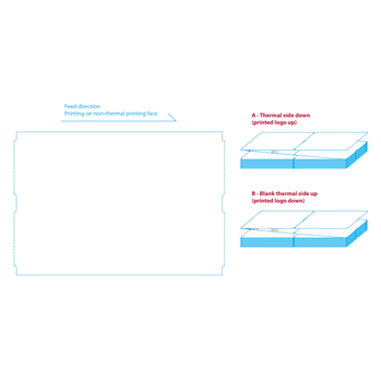 Direct Thermal blank visitor/guest passes fan fold 4 x 6 - Calsentry