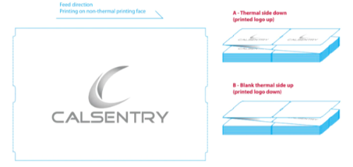 Direct Thermal visitor/guest passes fan fold 4 x 6 - Calsentry