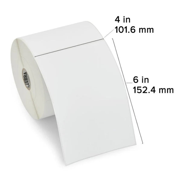 Calsentry 4x6 direct thermal guest passes roll with printable surface, ideal for easy, quick ticket or pass printing.