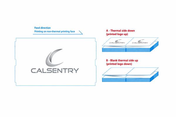 Calsentry thermal transfer visitor passes fan fold 4x6 sheets for guest identification and access control in community settings.