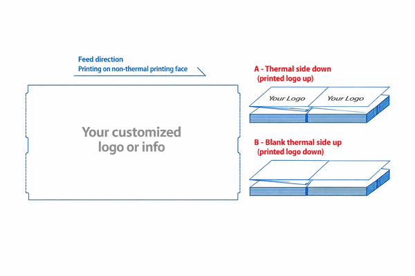 Calsentry custom direct thermal visitor guest pass in fan fold 4x6 inches, designed for easy printing and access control.