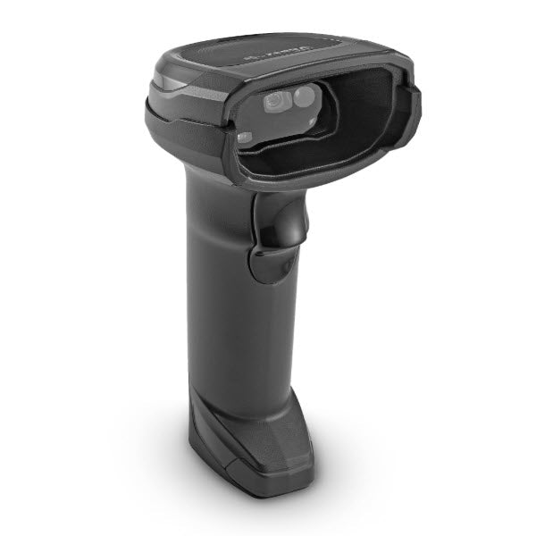 Zebra DS8178-SR barcode scanner with FIPS STD cradle, black color, USB cable, and shielded design for secure data capture