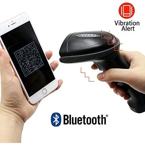 TEEMI TMSL-55CR barcode scanner for community products, showing the handheld device with barcode scanning feature.