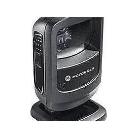 Motorola DS9208SR barcode and hand scanner in twilight black with USB kit, showing sleek handheld design and scanning window.